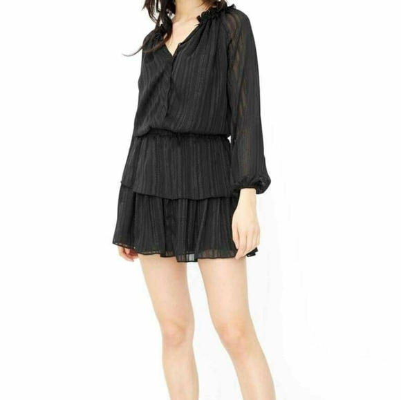 Generation Love Dresses & Skirts - Generation Love Sydney Stripe Blouson Black Dress